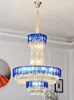 Postmodern Light Luxury Multi-layer Crystal Chandelier Villa Main Living Room Lamp European Hotel Lobby Round Project Lamps