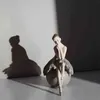 Dekoratif Nesneler Figürinler Nordic Style Reçine Sevimli Bale Kız Figürinler Oda Dekor Süslemesi Balerin Heykel Modern Sanat Ev Oturma Odası Dekorasyonu T220902