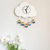 Orologi da parete Ins Nordic Cloud Orologio in legno DECORAZIONE DELLA CAMERA DELLA CAMERE ORNAMENTI IN MUTE MUTE NURSERY FIGURINE Silenziose per bambini