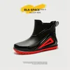 Botas de chuva masculinas, sapatos de caminhada n￣o deslizantes, botas de pesca shaxi