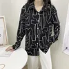 Женские блузки повседневные рубашки Женская свободная печать уличная одежда весенняя женщина летняя блузка винтаж с длинным рукавом топ