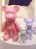 Estatuetas decorativas 5d diamante arte pintura urso kawaii acessórios interiores estatuetas sala de estar decoração mesa de presente artesanal decorações de casa