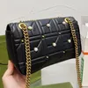 Tasarımcı Kadınlar Marmont Pearls Rivets Shouder Bag İtalya Marka Qulited Deri Crossbody Çantaları Lady Pearl Logo Messenger Çanta Lüks Tasarımcılar Çanta