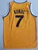 Mens Toni Kukoc Jersey #7 Jugoplastika Yugoslavia 유럽 저렴한 농구 저지 스티치 노란색 Toni Kukoc Shirts S-XXL