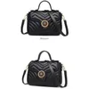 Genuine Leather messenger bags designer handbags for women sacoche large shoulder bag Cowhide chain purse flap lady Satchel wave handbag brandwomensbags