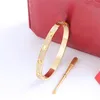 braccialetto Bracciali per unghie in argento Bracciale polsino in oro da donna da uomo con diamante pietra preziosa cacciavite vite design regalo in acciaio di alta qualità