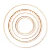 Decorative Figurines 10Pcs Tools Crafts DIY Wooden Bamboo Hoop Ring Floral Hoops Handmade Dream Catcher Craft Cross Stitch Hanging Ornaments