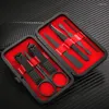 Nagelkonst satser 7 st/set Manicure Clippers pedicure Set Portable Travel Hygiene Kit rostfritt stål Cutter Tool