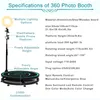 Party Slow Rotating Spinning Stage Lighting Camera 360 Degree Photobooth Automatisk video 360 Fotob￥s