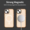Magnetiska trådlösa laddningsfodral för iPhone 14 Pro Max Matte Ultimate Touch med metallnycklar Mobilskal Kompatibel med 14Pro 14Max 14 13 12 11