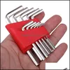 Vanliga verktyg 5/8/11 datorer Allen Wrench Metric Inch Size Key Kort arm Tool Set lätt att bära i fickan Drop Delivery 2 Homeindustry DHKCJ