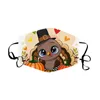 Thanksgiving Cotton Mask Washable Mask Foreign Trade Popul￤ra tecknad kalkontryck