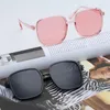 Солнцезащитные очки женщины большая коробка тренд ретро океанский фильм мода личность Feminino Feminino