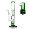 Narguilé en verre épais rose bras arbre perc bongs barboteur de conduite d'eau avec recycleur en nid d'abeille fumer huile dab plate-forme avec joint de 18 mm