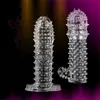 Brinquedos sexuais Massagers Penis de cristal ejacula￧￣o atraso a manga ere￧￣o de galo anel