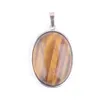 Natural Stone Pendant Oval Bead For Necklace Jewelry Making Rose Quartzs Agates Amethysts Lapis Lazuli BN471