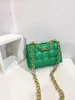 Designer Cross Body Cassette Rembourré Sac À Bandoulière Tissé Carré Vert Sacs À Bandoulière Femmes Tricoté À La Main Cbag De Luxe Chaîne Pad En Cuir Dames Tisser Sacs À Main p