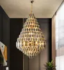 Grand Chandelier Villa Hall Light Jump-Storey Duplex Building Hotel Lobby Restaurant Light Luxury Crystal Pendant Lights