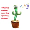 Oggetti decorativi Figurine Dancing Cactus Doll Speak Talk Sound Record Repeat Toy Lovely Talking Toy Kawaii Cactus Toys Bambini Kids Education T220902