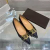 Spitze Zehen Ballett Flats Leder Casual Schuhe Sandalen vielseitige Mode Damenschuhe