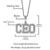TopBling A-Z Custom Name Letters Pendant Necklaces Courful Zircon Can Choose Real Gold Plated Hip Hop Jewelry