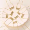 Chains Lost Lady Stylish Zircon Birthday Year Number Pendant Necklace For Women Chain Chokers Wholesale Jewelry Drop