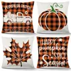 Kissenbezug Herbst Ers 18X18 Zoll Set mit 4 Thanksgiving-Kissenbezügen, blaugrün, Überwurf-Kissenbezug, Bauernhaus, dekorativ, Herbst, Aquarell, Kürbis, Sho Mxhome Ampyt