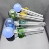 Glass pipe Oil Burner bong hookah Smoking New color leaf color bubble glass direct cooker