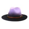 Bérets Mode Haute Qualité Imitation Laine Femmes Hommes Dames Fedoras Chapeau Haut-de-Forme Jazz Casquettes Européenne Américaine Ronde Chapeaux Bowler