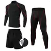 Survêtements pour hommes Rashguard Compression Gym Survêtement Hommes Courir Extensible Fitness Sports Costume Pour Jogging Séchage Rapide Ensembles D'entraînement Serrés