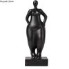 Decorative Objects Figurines Simple Abstract Fat Woman Decoration Modern Figure Statue Home Decoration Resin Crafts Living Room Decoration Accessories T220902