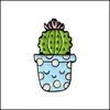 Party Favor Potted Plant Series Pins Cartoon Cactus Broches Personnalité Originalité Belle Badge Accessoires Ornements Nouvelle Arrivée 1 Dhwhq