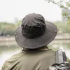 Bérets 2022 mode seau chapeau Boonie casquette pêche chasse bord Safari été hommes soleil pêcheur