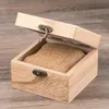 Oglądaj pudełka niepomalowana drewniana obudowa klasyczna biżuteria skrzynia pudełka na gadżety do gadżetów