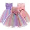 Abiti da ragazza 2022 Vestito da ragazza Festa di nozze Principessa Abito natalizio Per costume Abbigliamento in cotone per bambini 1-12 anni