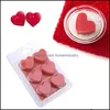 Strumenti artigianali Strumenti artigianali Stampo per candele a forma di cuore Trasparente Durevole Riutilizzabile Cera Fusione Mod Stampi Valentine Giftcraft Homeindustry Dhfbx