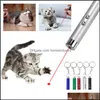 Cat Toys Cat Toys 2 In 1 Mini Keychain Laser Pointer Interactive Red Light Led Torch Training 4Mw Chaser Fun Toy Pen Dro Homeindustry Dhd1B