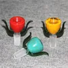 14 -миллиметровая чаша Стеклянная бонгя мужские кальяны с 3 цветами оптом курящие табачные миски для силиконовой водопроводной трубы бонга