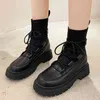 Laarzen Vrouwen Korte Enkel Schoenen voor Herfst Winter Rubber Platform Gothic Dames Schoen Vrouwelijke Stretch Sok Booties 220903