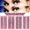 Falska ￶gonfransar Natural Ryssland DD Curl Lash Extension Bushy Volumes 3D Faux Hair Mix 10-23mm ￅteranv￤ndningsbara 10pairs Lashes Cosmetics