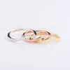 Authentieke Sterling Silver Polished Wishbone Rings Dames Wedding Designer Sieraden voor Pandora Rose Gold Engagement Gift Ring Set met originele doos