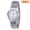 Montres-bracelets pointeur Xapwv classique grande plaque montre à Quartz bande élastique homme d'âge moyen numérique visage hommes et femmes Couple H002