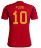 2022 Spanien Soccer Jerseys Espana Pedri Ferran Rodrigo Morata Gavi Football Shirt Ansu Fati Koke Asensio M. Llorente Sergio Men and Kids Kits målvakt Women Pre Match
