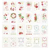 Cadeau cadeau 30 feuilles / boîte Seet broderie fraise jardin voeux souhaitant cadeaux cartes enveloppes carte ensemble