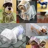 Hundekleidung transparent Regenmantel vier Beine All -Inclusive -Haustierkleidung wasserdichtes Regenausr￼stung Katzenbedarf