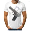 Erkek Hoodies Yaz Sniper Tüfek Erkekler Büyük Boy T-Shirt Rahat 3D Baskı Gevşek Nefes Alabilir Çeşitli Desen Tabancası Kısa Kollu