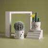 Dekorativa föremål Figurer Jieme Nordic Dekorativa simulering Ornament Små krukutklädbutik vardagsrum Dark Green Cactus Succulent Plants T220902