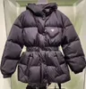 Women's Down & Parkas Designer Women Puffer Jacket Long Black Re-nylon Winter Coat 0I1W