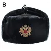 Berets ushanka Sovjet -badge Lei Feng hoed winddichte oorklap Russische herenkappen oor leger bommenwerper warm verdikte hoeden m4p5