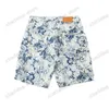 xinxinbuy Hommes designer Shorts Jacquard fleurs imprimer Webbing femmes noir blanc kaki S-XL